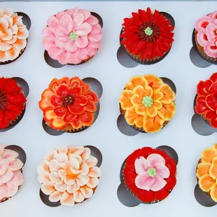 Flower cupcakes
