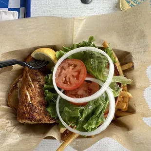 Blackened Mahi Sandwich