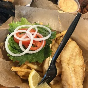 Fried Grouper Sandwich