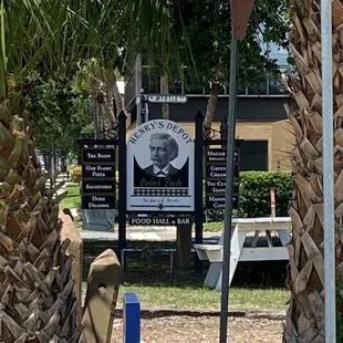 Henry Depot sign by the street