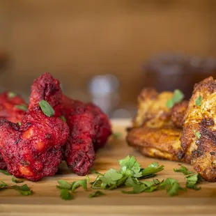 a variety of fried food