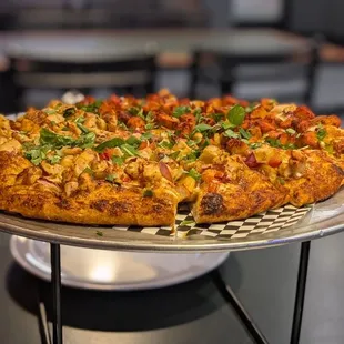 Large Pizza ( 1/2 butter chicken,  1/2 chicken Tikka masala)