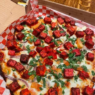 Achari Paneer Pizzas