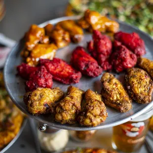 chicken wings and fried chicken, food