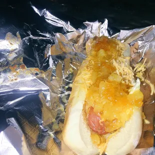 Dirty Curty with pineapple salsa