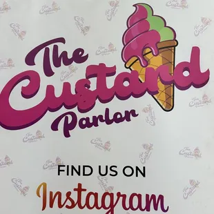 a sign for the custard parlor