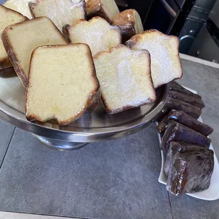 Freshly baked Pound cake and brownies