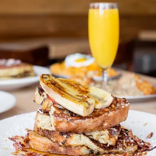 Tres Leches French Toast with a Mimosa