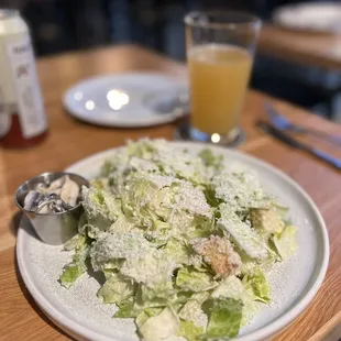 Caesar salad add anchovies.