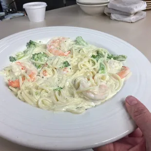 Chicken and broccoli scampi