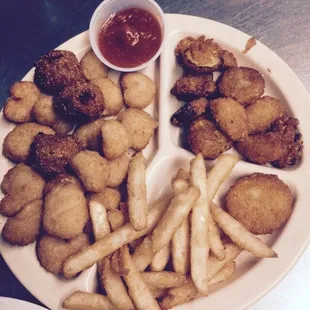 Fried shrimp platter