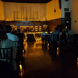 Getting ready for a candlelight concert