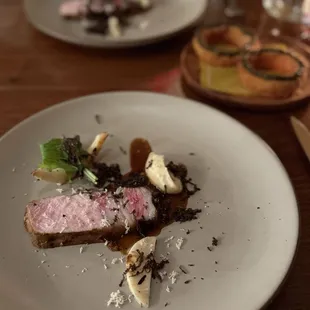 Autumn Olive Farm Pork Loin Elder Pine Porter Jus Perigord Black Truffe