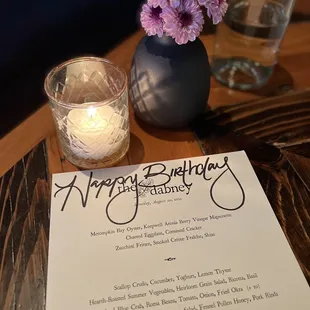 My menu