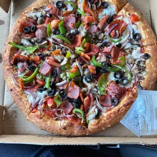 a pizza in a box