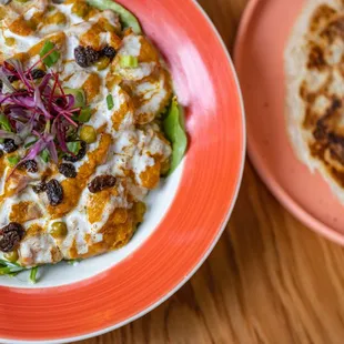 two plates of food