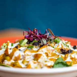 a bowl of food on a table