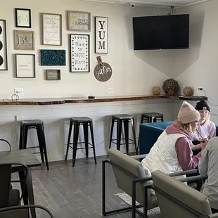 a group of people sitting at a table