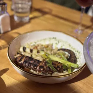 a plate of food on a table