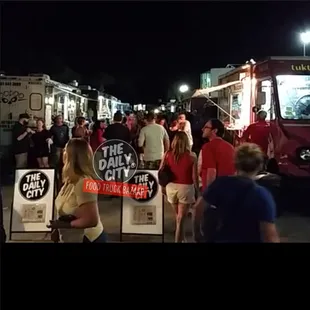 people walking around