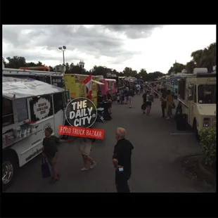 food trucks lined up