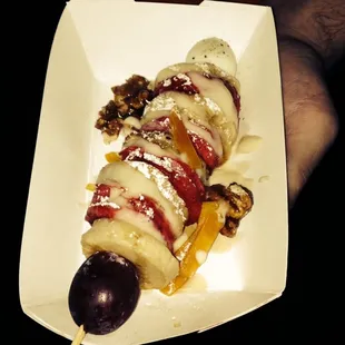Red Velvet Pancake with qual egg from Curbside Chef