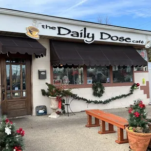 the front of the restaurant