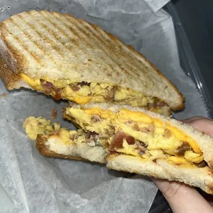 Bacon egg &amp; cheese panini