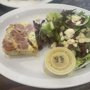 Frittata and spring salad