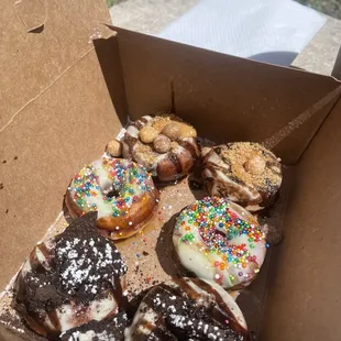 food, dough desserts, donuts