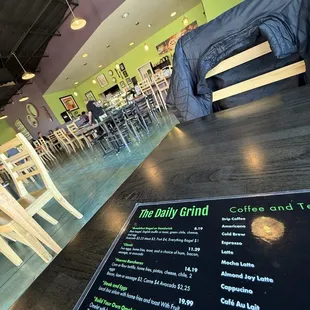 Very nice ambiance and beautiful layout on the menu!