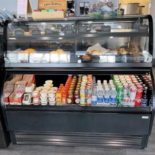 a display of beverages