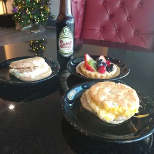 Egg cheese on biscuit