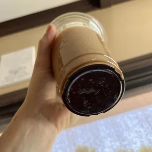 espresso grounds in drink