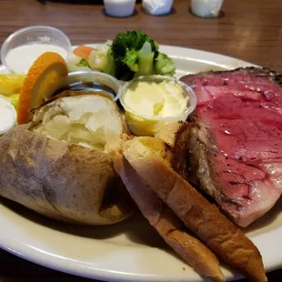 My husband and I had the prime rib for dinner tonight it was cooked just the way we like I