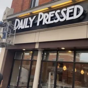 the front of a restaurant