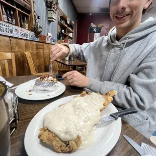 Chicken fried steak  Loaded Baked Potato