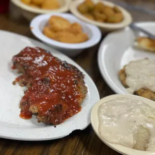 Monday special-Meatloaf  Toast perfectly Sweet Tea Chicken Fried Steak Corn Nugget Fried Okra Fried Squash Mashed Potato