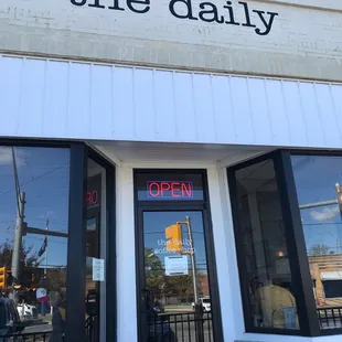 the front of a restaurant