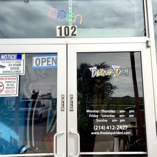 No hrs of operation, but says they're open and doors are locked.