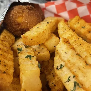 Fries. I hated hush puppies...until now!
