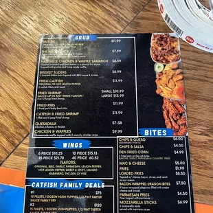 Food menu