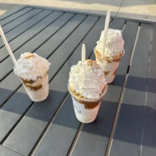 Coffee Toffee Sundae, Apple Pie and the Elvis sundae!