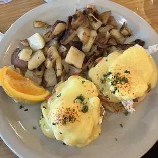 Eggs Benedict with nova salmon