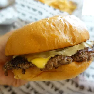 Burger before bitten