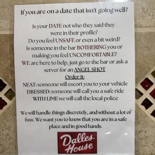 I've never seen this service and it nearly brought me to tears. Care and concern for their female guests. WOW.