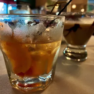 The bourbon old fashioned almost killed me because I think they bypassed the ginger ale.