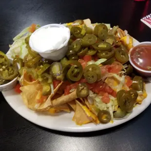 Nachos. Extra jalaps. Full size.