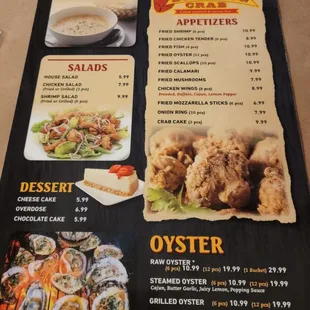 Back of Menu - 1/14/22