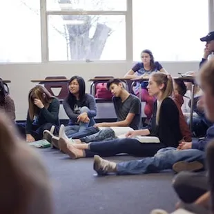 High school students during class